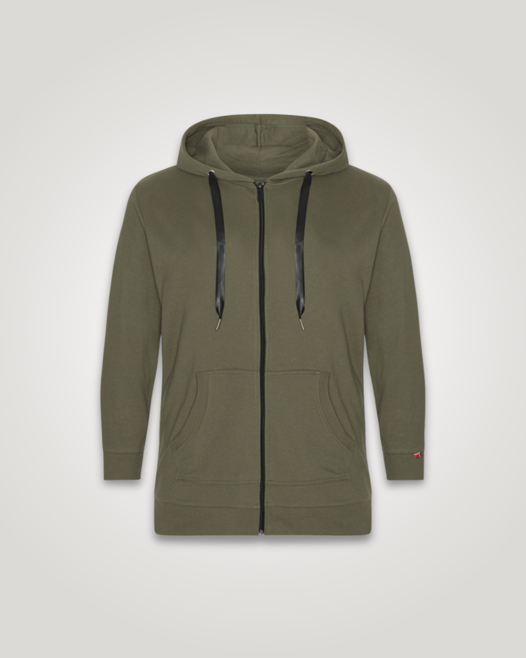 plus size zip hoodie army