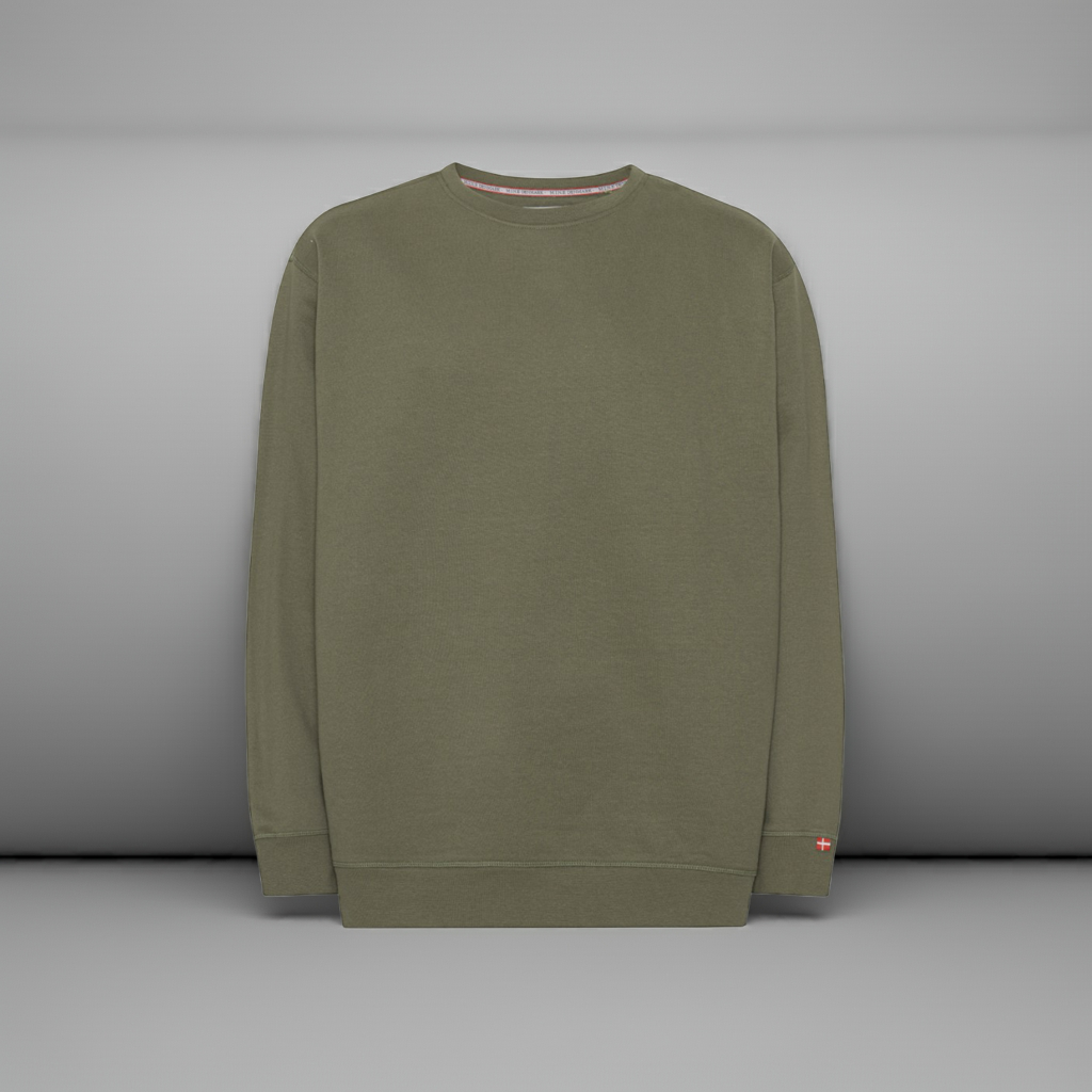 Plus size herre crew‑neck sweatshirt i blød bomuld/polyester (XL-8XL) – komfortabel og stilfuld
