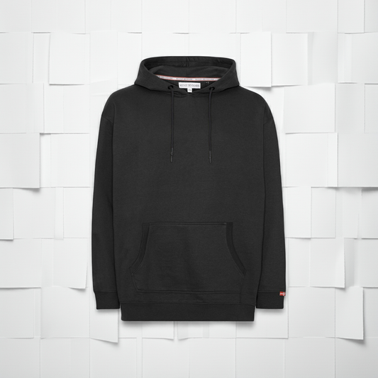 Plus size herre hoodie i bomuld/polyester (XL-8XL) – blød og rummelig sweatshirt med kængurulomme