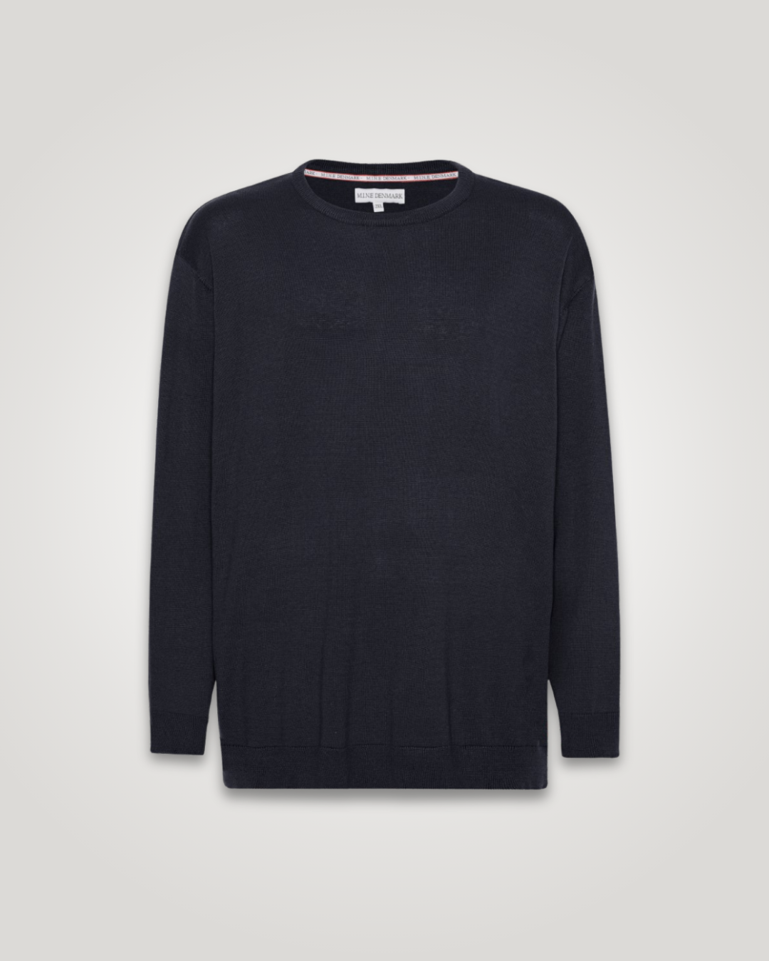 Navy - Herre Strik Crew-Neck