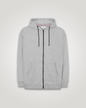 zip hoodie til mænd grey melange