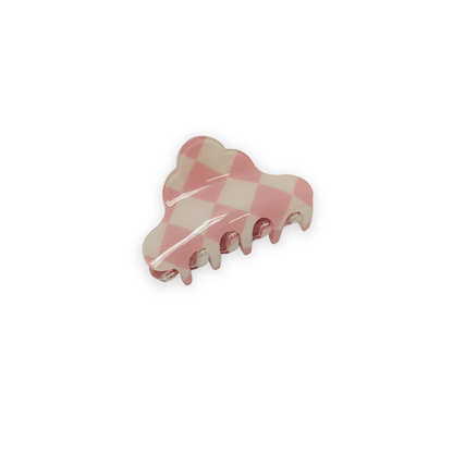 SUI AVA Hårklemmer - Små, Lene Check Up, pale pink