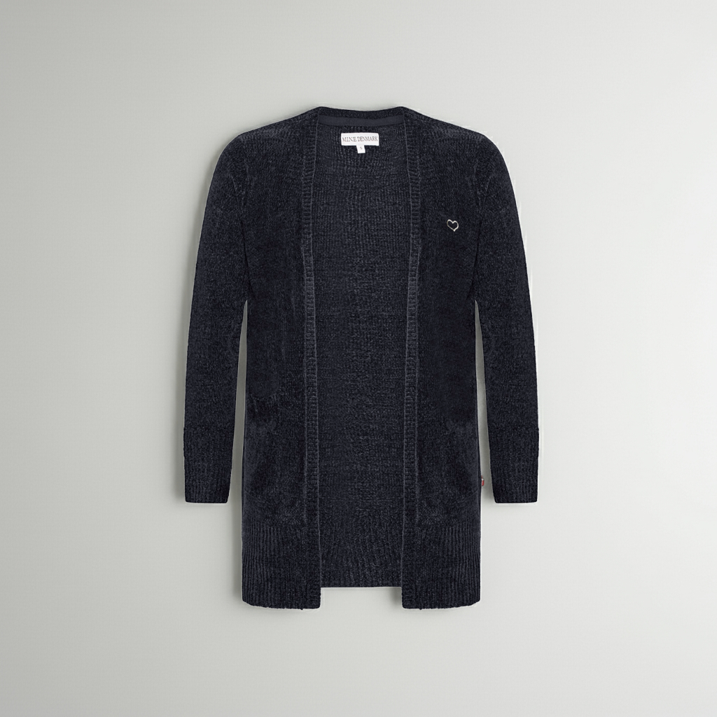 Plus size dame cardigan/trenchcoat (XL-8XL) – lang jakke i klassisk snit til store kvinder