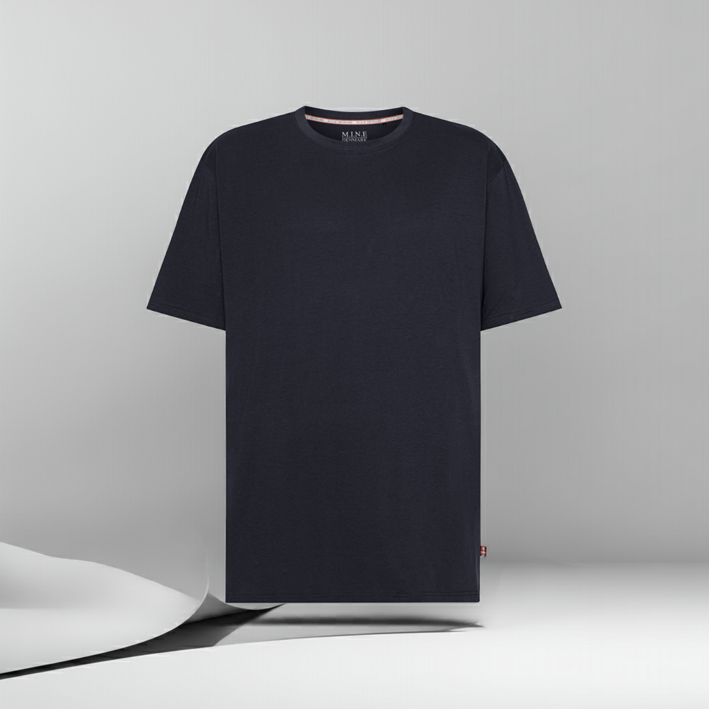 Plus size herre t‑shirt i bomuld (XL-8XL) – klassisk snit og blød kvalitet i store størrelser