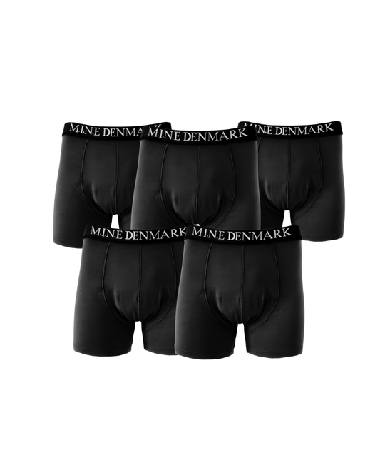 Klassiske Boxershorts Sorte 5-pak Plus Size – Str. XL til 8XL