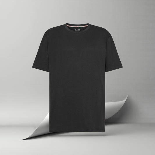 Plus size herre t‑shirt i bomuld (XL-8XL) – klassisk snit og blød kvalitet i store størrelser