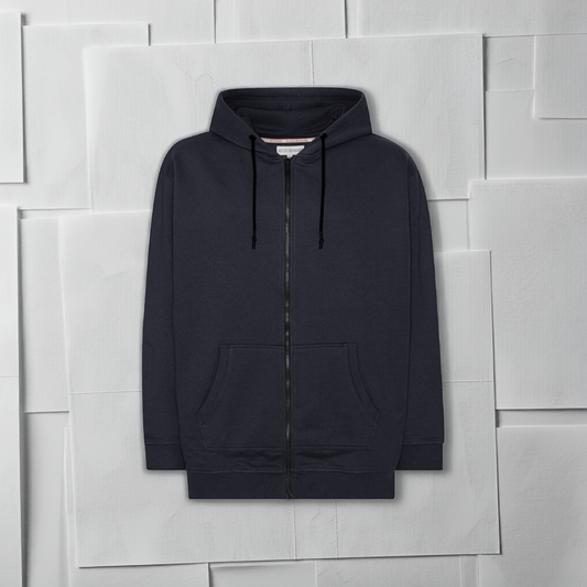 Plus size herre sweat cardigan med lynlås (XL-8XL) – praktisk og stilren til store mænd
