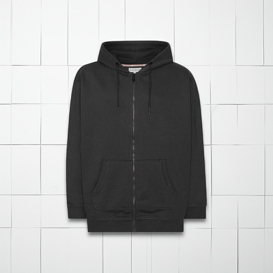 Plus size herre sweat cardigan med lynlås (XL-8XL) – praktisk og stilren til store mænd