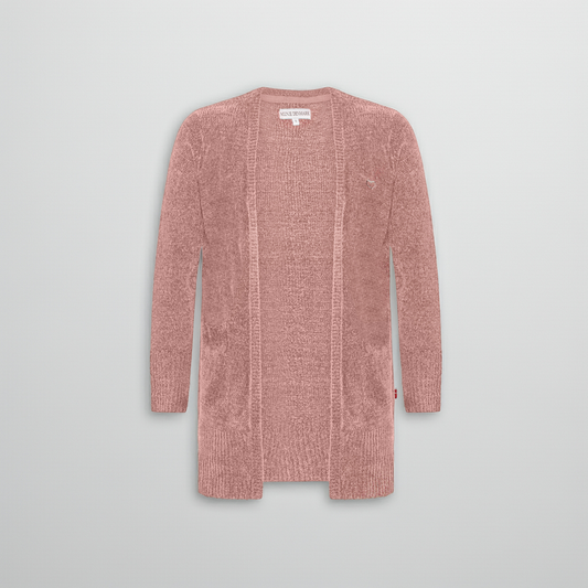 Plus size dame cardigan/trenchcoat (XL-8XL) – lang jakke i klassisk snit til store kvinder